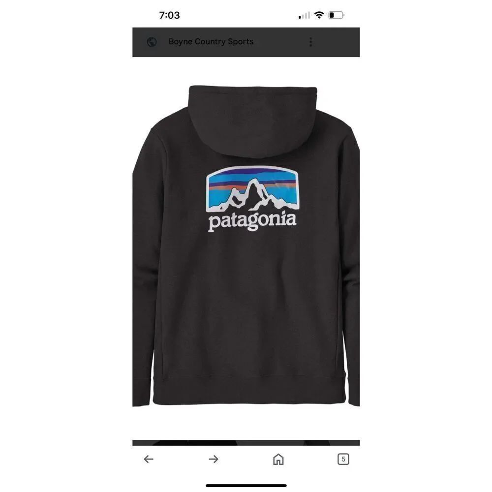 Patagonia Black Logo Uprisal Hoody Medium
